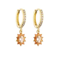 Fashion Geometric Zircon Colored Zircon Earrings main image 3