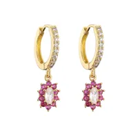 Fashion Geometric Zircon Colored Zircon Earrings main image 4