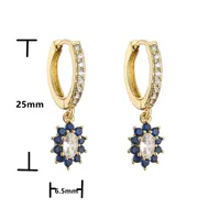 Fashion Geometric Zircon Colored Zircon Earrings main image 5
