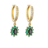 Fashion Geometric Zircon Colored Zircon Earrings sku image 7