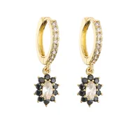 Fashion Geometric Zircon Colored Zircon Earrings sku image 8