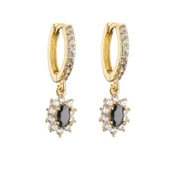 Fashion Geometric Zircon Colored Zircon Earrings sku image 2