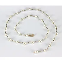 Pearl Waist Chain Decoration Dress Belt Fashion Inlaid Rhinestone Sweater Metal Waist Chain main image 5