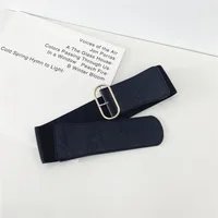 Korean Style Pin Buckle Loose Elastic Girdle Decoration Simple Black Belt Wholesale main image 2