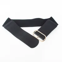 Korean Style Pin Buckle Loose Elastic Girdle Decoration Simple Black Belt Wholesale main image 3