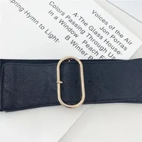 Korean Style Pin Buckle Loose Elastic Girdle Decoration Simple Black Belt Wholesale main image 4