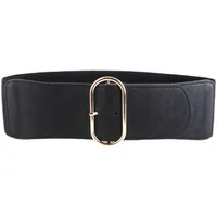 Korean Style Pin Buckle Loose Elastic Girdle Decoration Simple Black Belt Wholesale main image 5