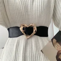 Korean Version Of Heart-shaped Buckle Elastic Girdle Women's Belt Wholesale main image 2