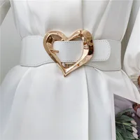 Korean Version Of Heart-shaped Buckle Elastic Girdle Women's Belt Wholesale main image 3