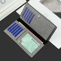Fashion Long Wallet Thin Buckle Korean Casual Wallet Multifunctional New Canvas Clutch main image 3
