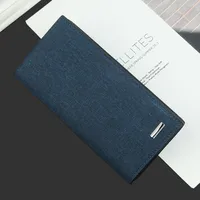 Fashion Long Wallet Thin Buckle Korean Casual Wallet Multifunctional New Canvas Clutch sku image 2