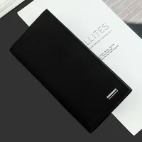 Fashion Long Wallet Thin Buckle Korean Casual Wallet Multifunctional New Canvas Clutch sku image 1