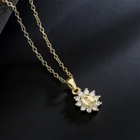 European And American Religious Jewelry Exquisite Copper Micro-inlaid Zircon Virgin Pendant Necklace main image 2