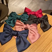 Satin Big Bow Hairpin Spring Clip Hairpin Ponytail Clip Hair Accessories main image 2