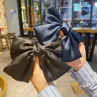 Satin Big Bow Hairpin Spring Clip Hairpin Ponytail Clip Hair Accessories main image 4