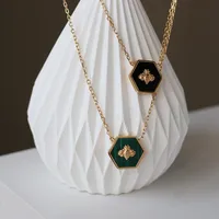 Wholesale Jewelry Fashion 304 Stainless Steel Acrylic 18K Gold Plated Necklace main image 1