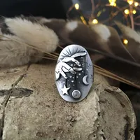 Geometric Wove Diamond Magic Trend Halloween Jewelry Ring main image 5