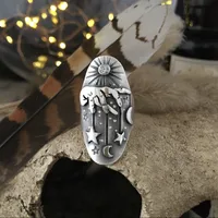 Geometric Wove Diamond Magic Trend Halloween Jewelry Ring main image 3