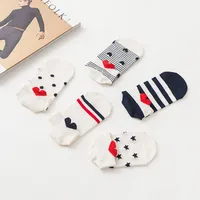 Socks Female Back Heel Small Heart Design Cotton Short Women's Socks main image 1