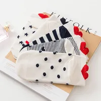 Socks Female Back Heel Small Heart Design Cotton Short Women's Socks main image 2