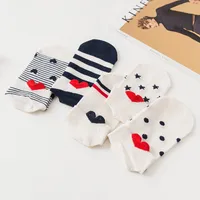 Socks Female Back Heel Small Heart Design Cotton Short Women's Socks main image 3