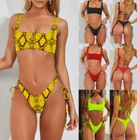 Sexy Bikini Ladies Split Swimsuit Sexy Solid Color Bikini main image 2