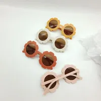 Korean Cream Retro Frosted Flowers Children's Sunglasses main image 5