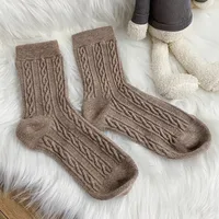 Socks Women Autumn And Winter Tube Socks Warm And Thick Retro Wool Socks Wholesale sku image 2