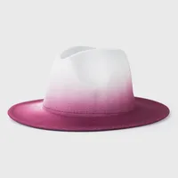 New Woolen Tie-dye Gradient Big Brim Jazz Hat Wholesale sku image 5