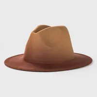 New Woolen Tie-dye Gradient Big Brim Jazz Hat Wholesale sku image 12
