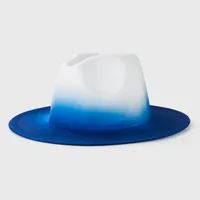 New Woolen Tie-dye Gradient Big Brim Jazz Hat Wholesale sku image 7