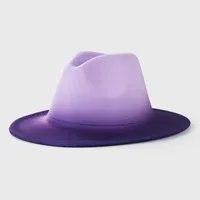 New Woolen Tie-dye Gradient Big Brim Jazz Hat Wholesale sku image 13