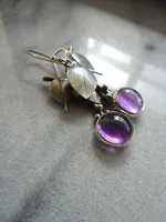 Fashion Amethyst Cherry Earrings Fashion Leaf Earrings main image 5