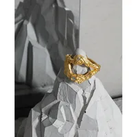 925 Sterling Silver Irregular Open Rings main image 2