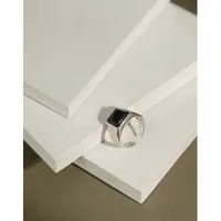 925 Sterling Silver Geometric Open Rings main image 2