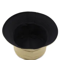 Retro Solid Color Leather Double-sided Fisherman Hat Basin Hat main image 4