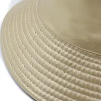 Retro Solid Color Leather Double-sided Fisherman Hat Basin Hat main image 5