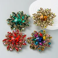 Alloy Diamond Super Flash Super Fairy Full Diamond Flower Brooch Female Wholesale main image 6