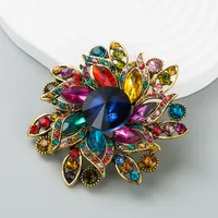 Alloy Diamond Super Flash Super Fairy Full Diamond Flower Brooch Female Wholesale main image 5