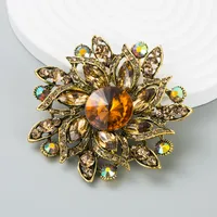 Alloy Diamond Super Flash Super Fairy Full Diamond Flower Brooch Female Wholesale main image 2
