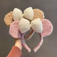 New Cartoon Ears Bows Plush Headband Wholesale main image 6