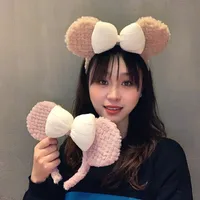 New Cartoon Ears Bows Plush Headband Wholesale main image 5