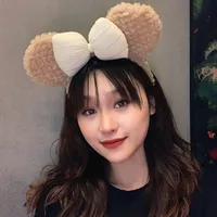 New Cartoon Ears Bows Plush Headband Wholesale main image 4