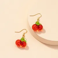 Fruit Cherry Earrings Cross-border Simple New Ear Jewelry Ear Hooks main image 6