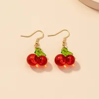 Fruit Cherry Earrings Cross-border Simple New Ear Jewelry Ear Hooks main image 5