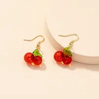 Fruit Cherry Earrings Cross-border Simple New Ear Jewelry Ear Hooks main image 3
