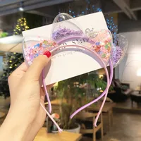 Children's Headband Korean Quicksand Crown Headband Hairpin Hair Accessories main image 2