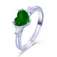 Classic Simulation Pigeon Blood Red Heart-shaped Ring European And American Open Ring sku image 2