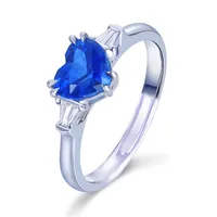 Classic Simulation Pigeon Blood Red Heart-shaped Ring European And American Open Ring sku image 3