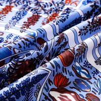 New Style 90cm Twill Silk Square Scarf Geometric Floral Print Silk Scarf Shawl main image 3